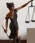 Justitia szobor /76 cm bronz/