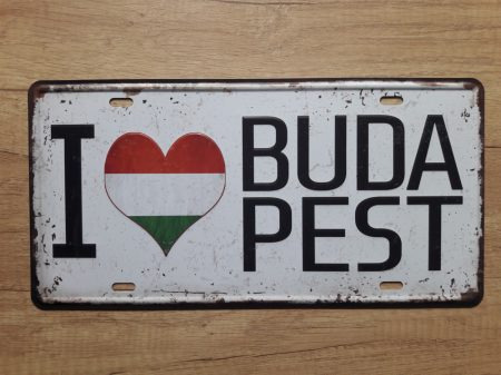  fém kép: I love Budapest