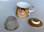 Klimt teás csésze szűrővel díszdobozban 