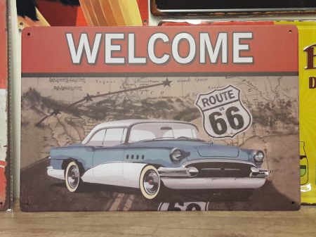 Fém kép: Route 66 welcome